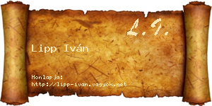 Lipp Iván névjegykártya